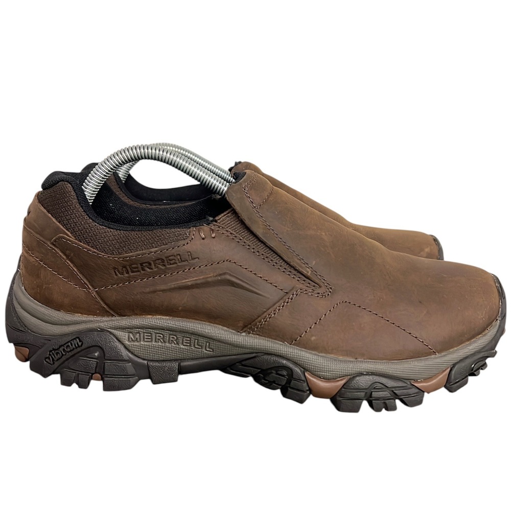 Merrell Mens J91837 Moab Adventure Moc Brown Leather Slip On Shoes Size 9.5